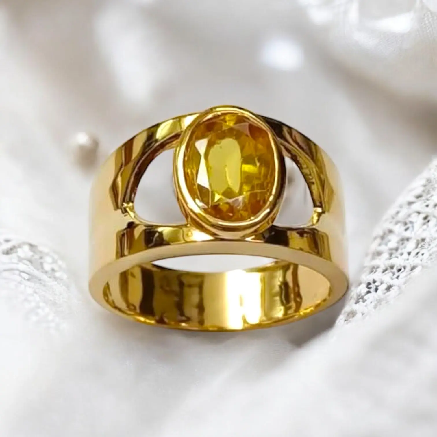 Yellow Sapphire Sunshine Ring
