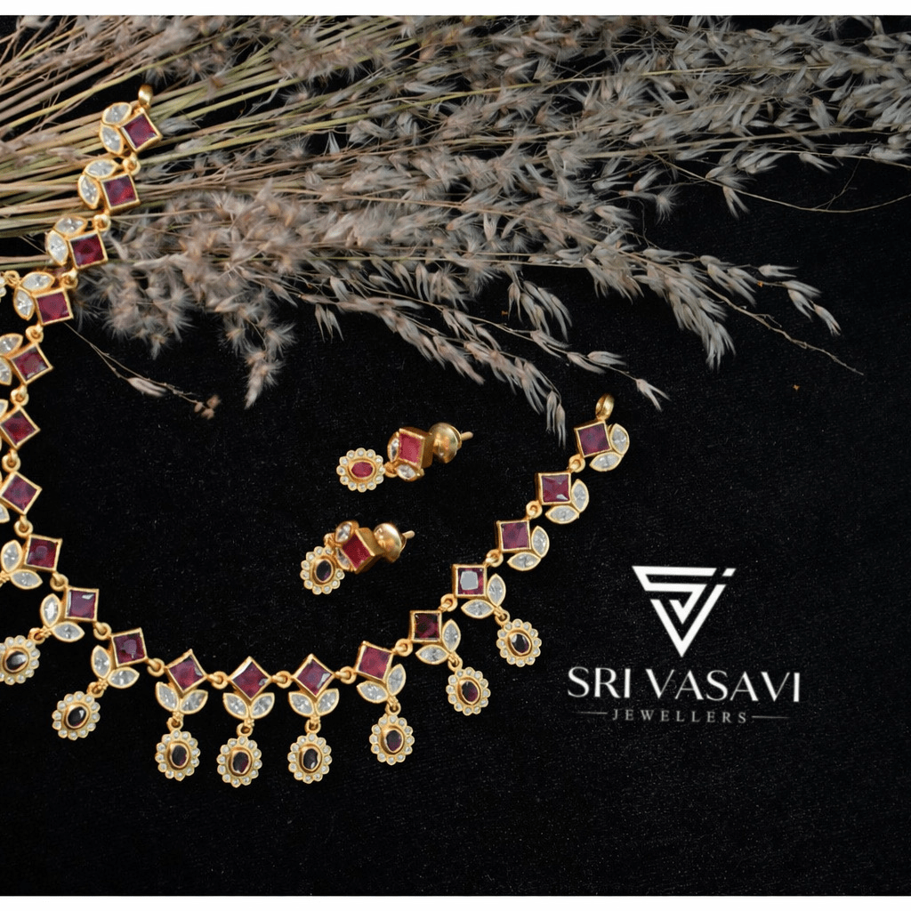 Ruby and AD silver necklace