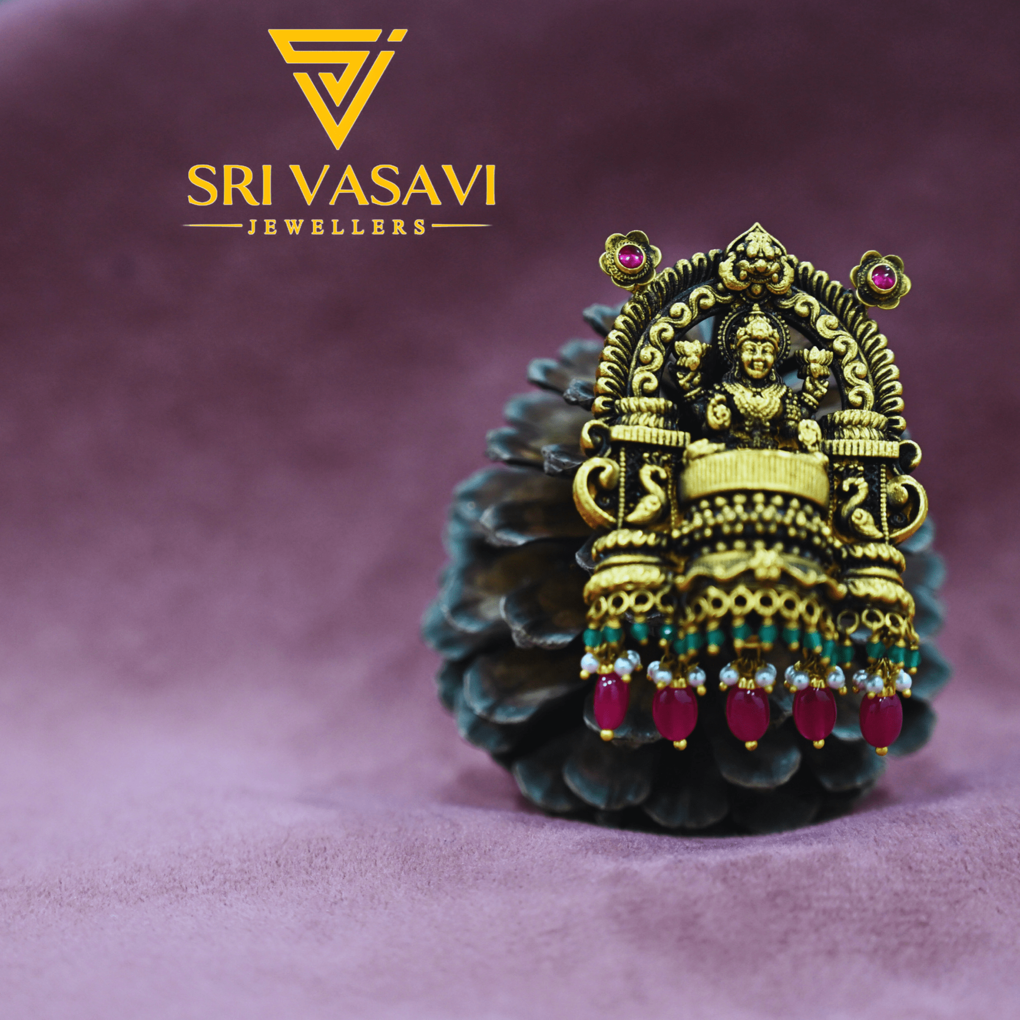 Antique lakshmi pendant