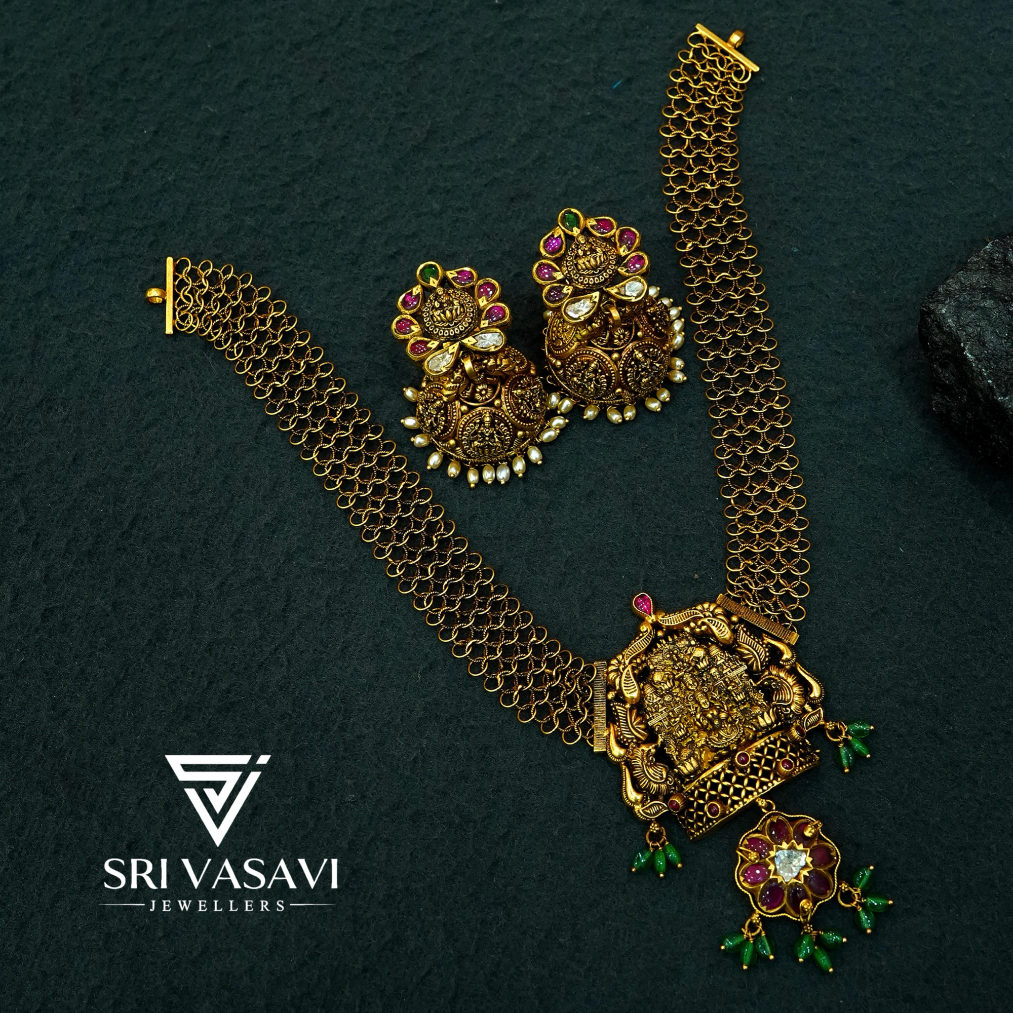Kundan lakshmi necklace