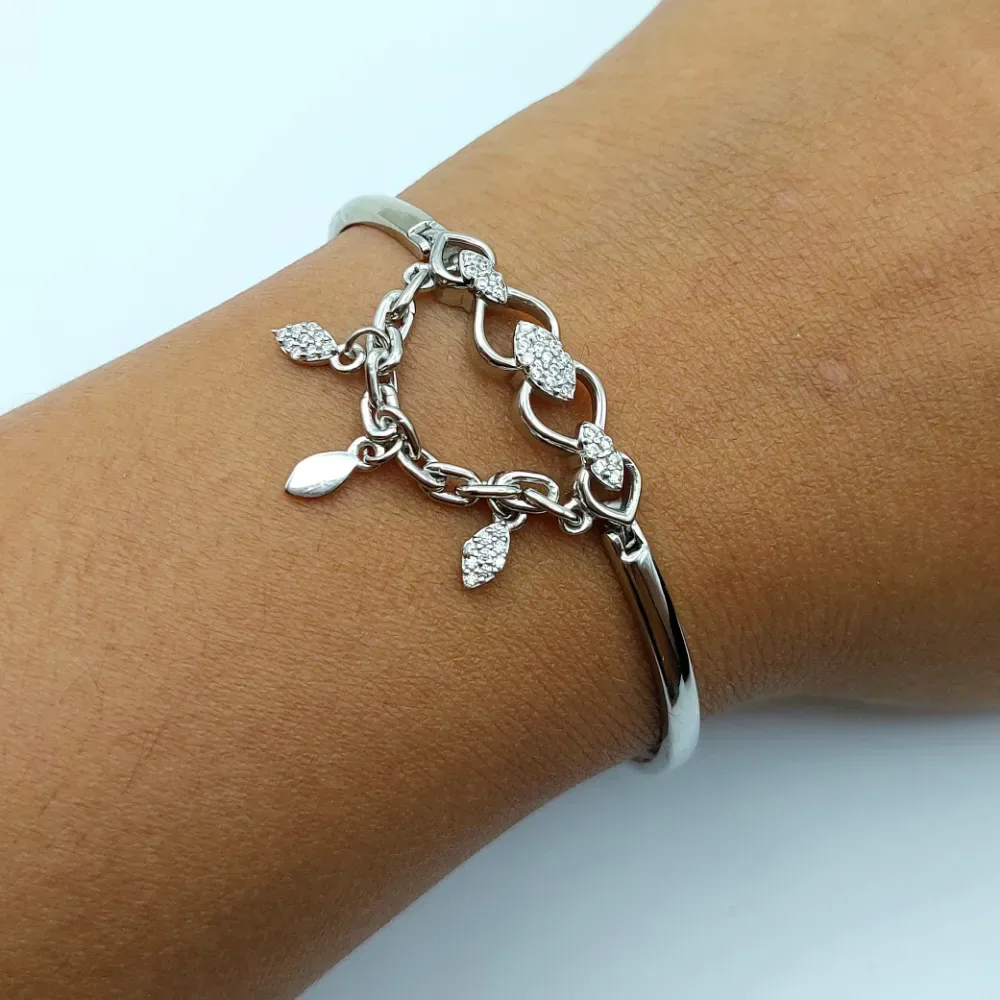 Leafy Silver Bracelet