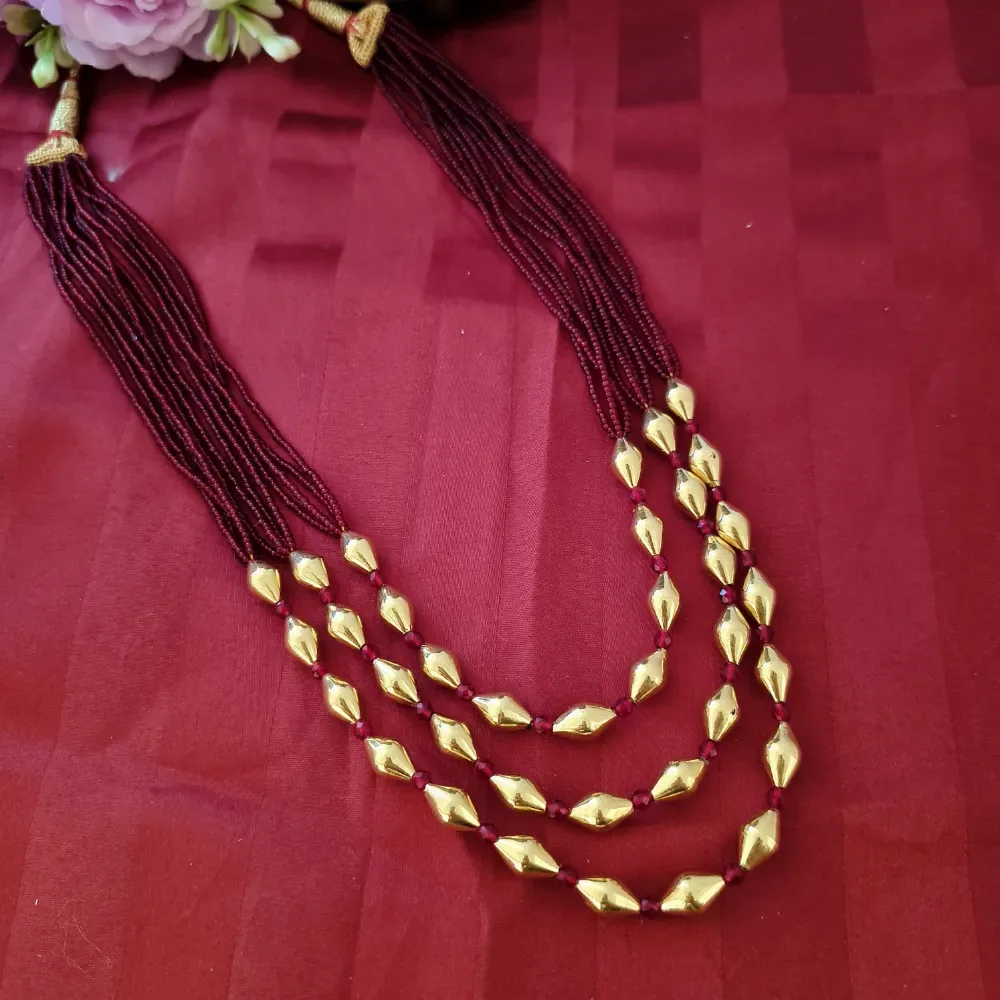 classic Maharashtrian 3-Step Long Necklace