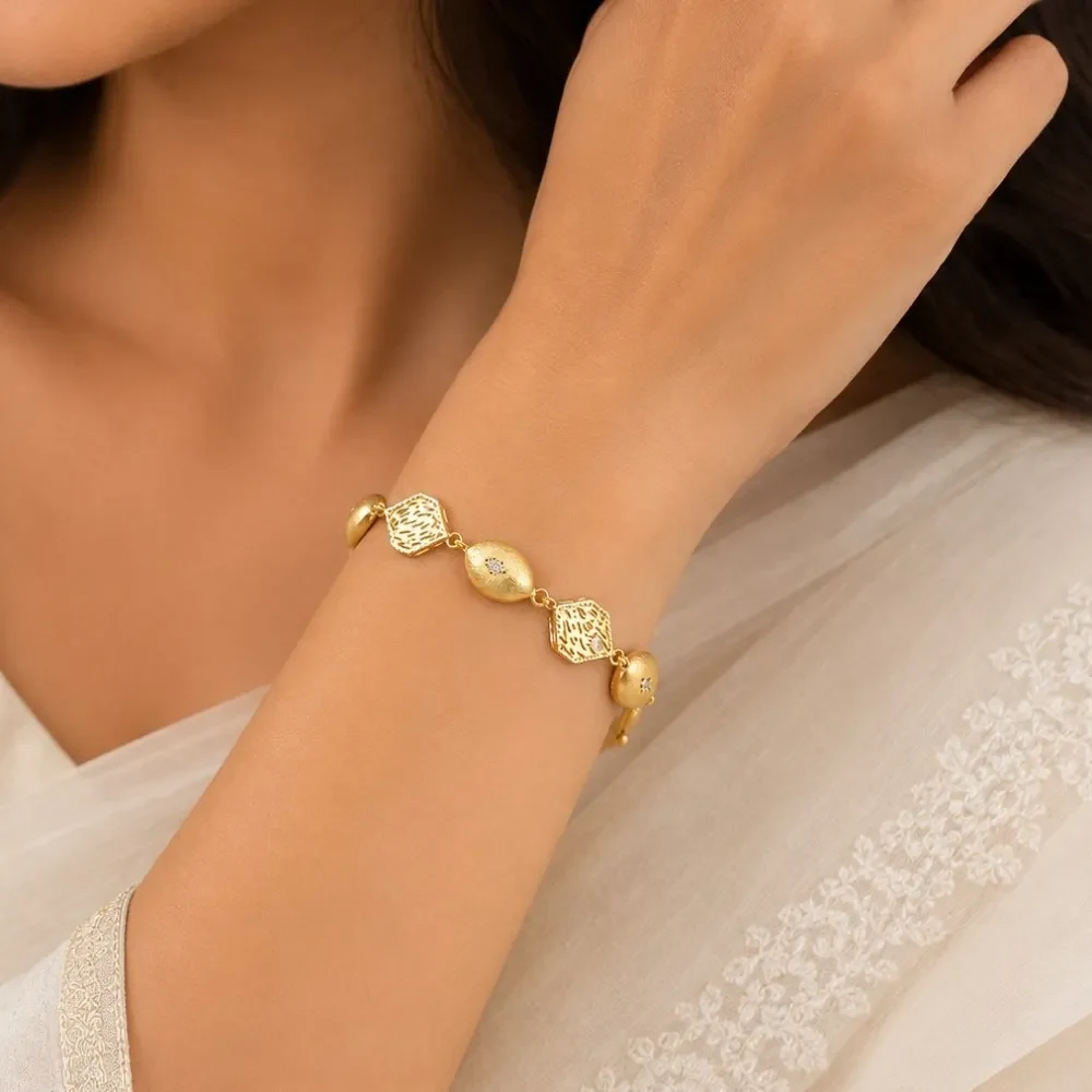 Elegant Dual-Tone Gold Bracelet