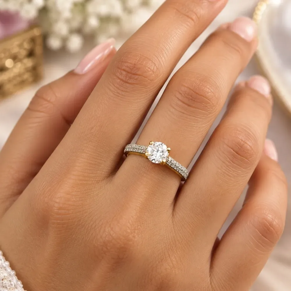 Rose Gold Solitaire Radiance Ring