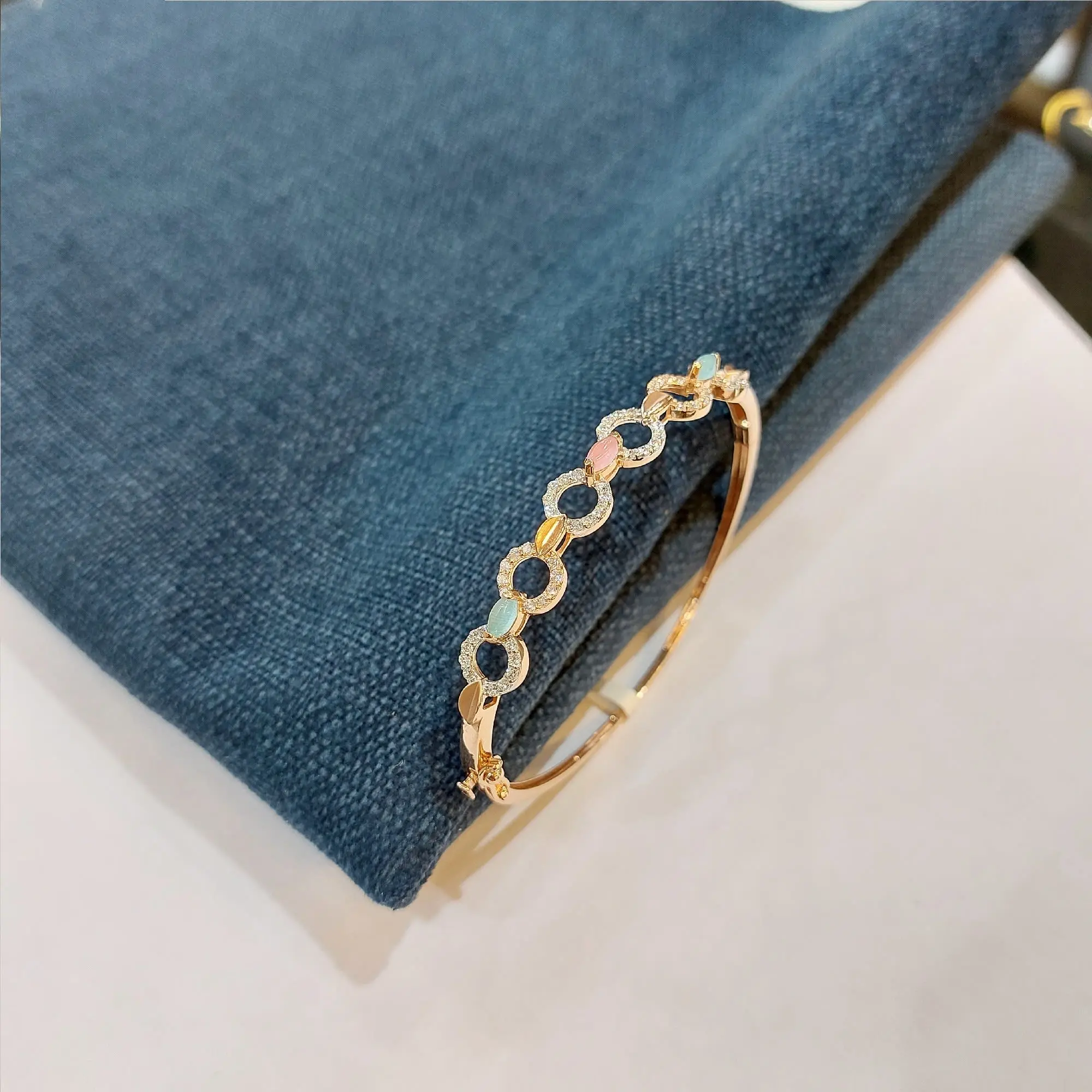 Ladies Kada With American Diamond
