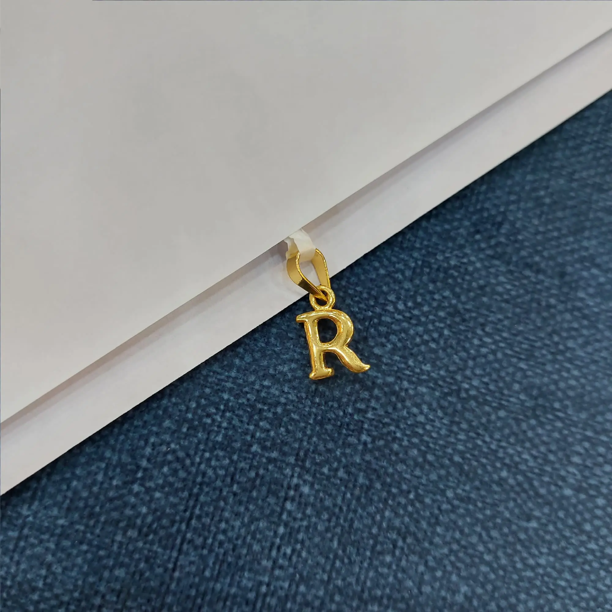 R Shapes Gold Pendant