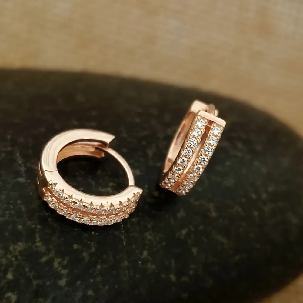 Trendy 925 Silver Hoops Earrings