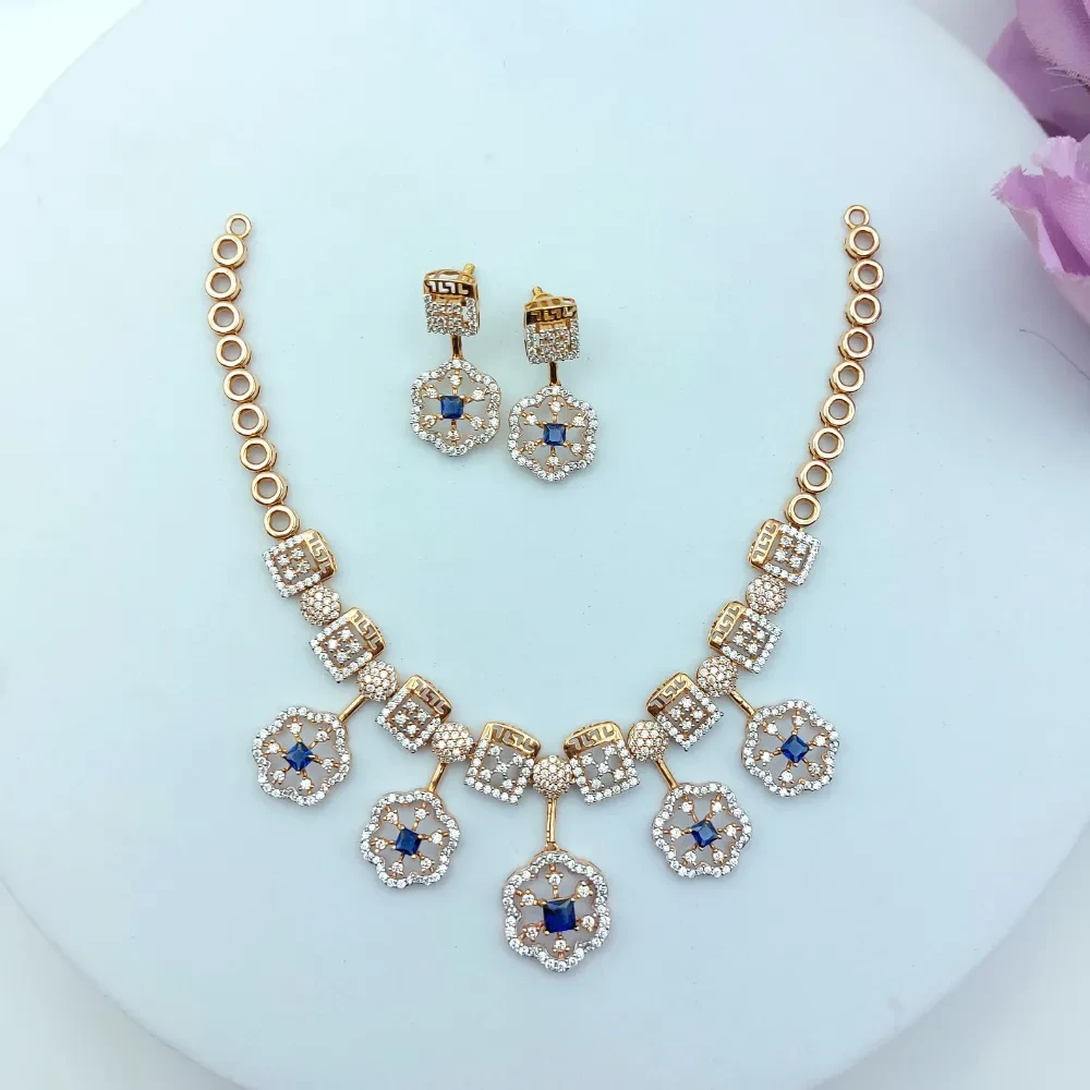 Sapphire Necklace Set