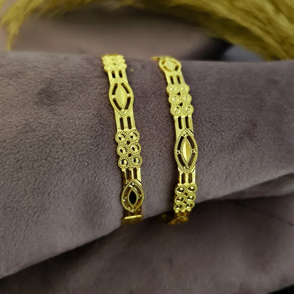 Royal Bloom Gold Bangles