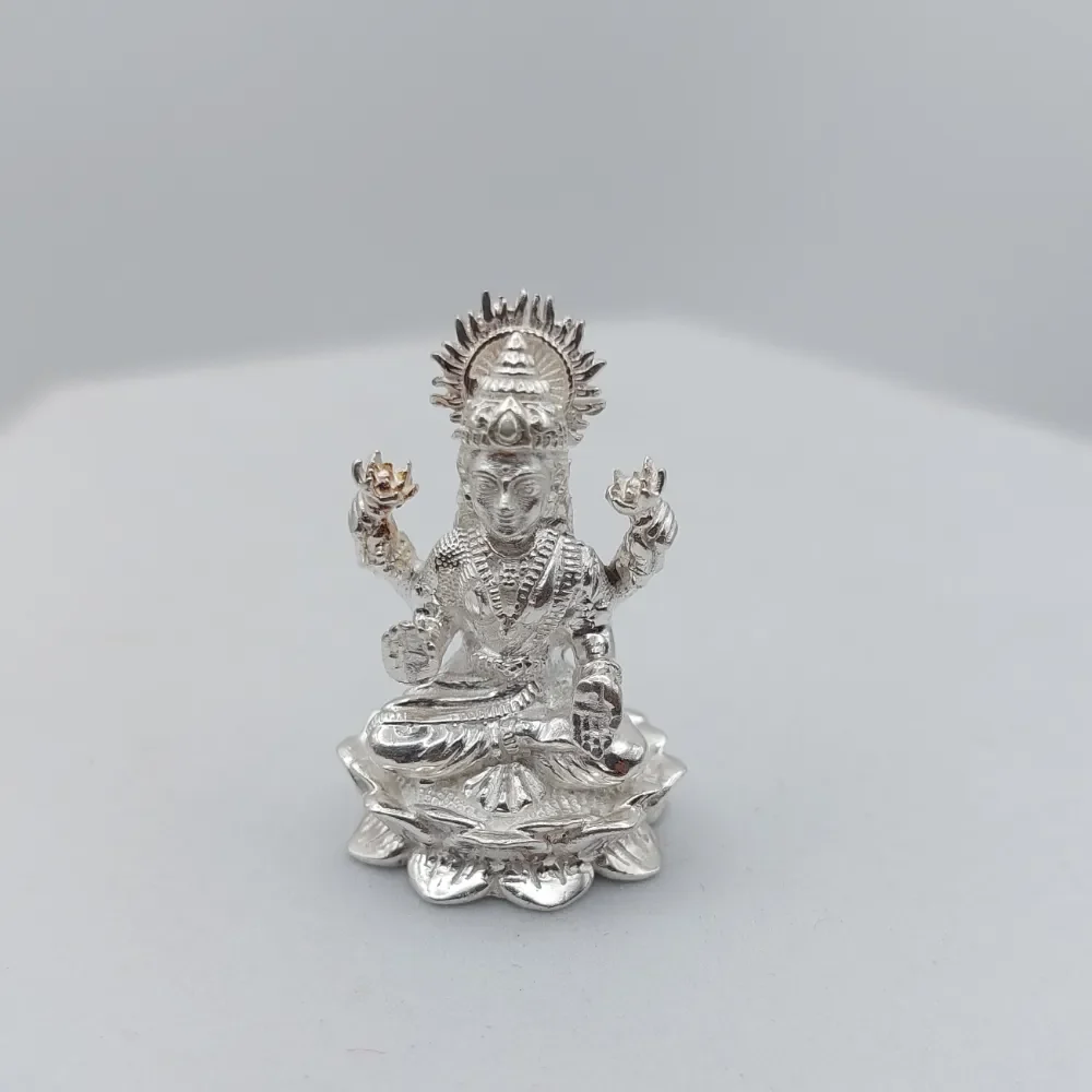 Maa Laxmi Silver Solid Murti