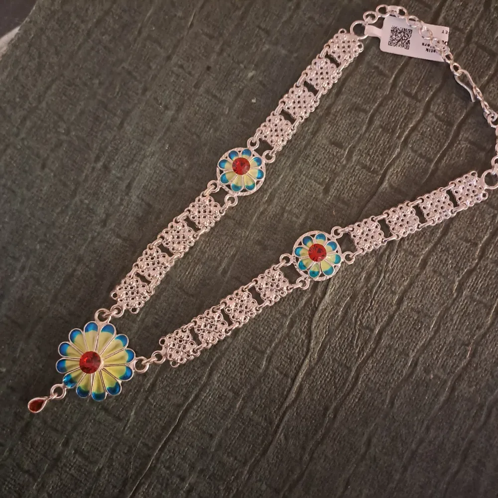Meena Work Silver Necklace