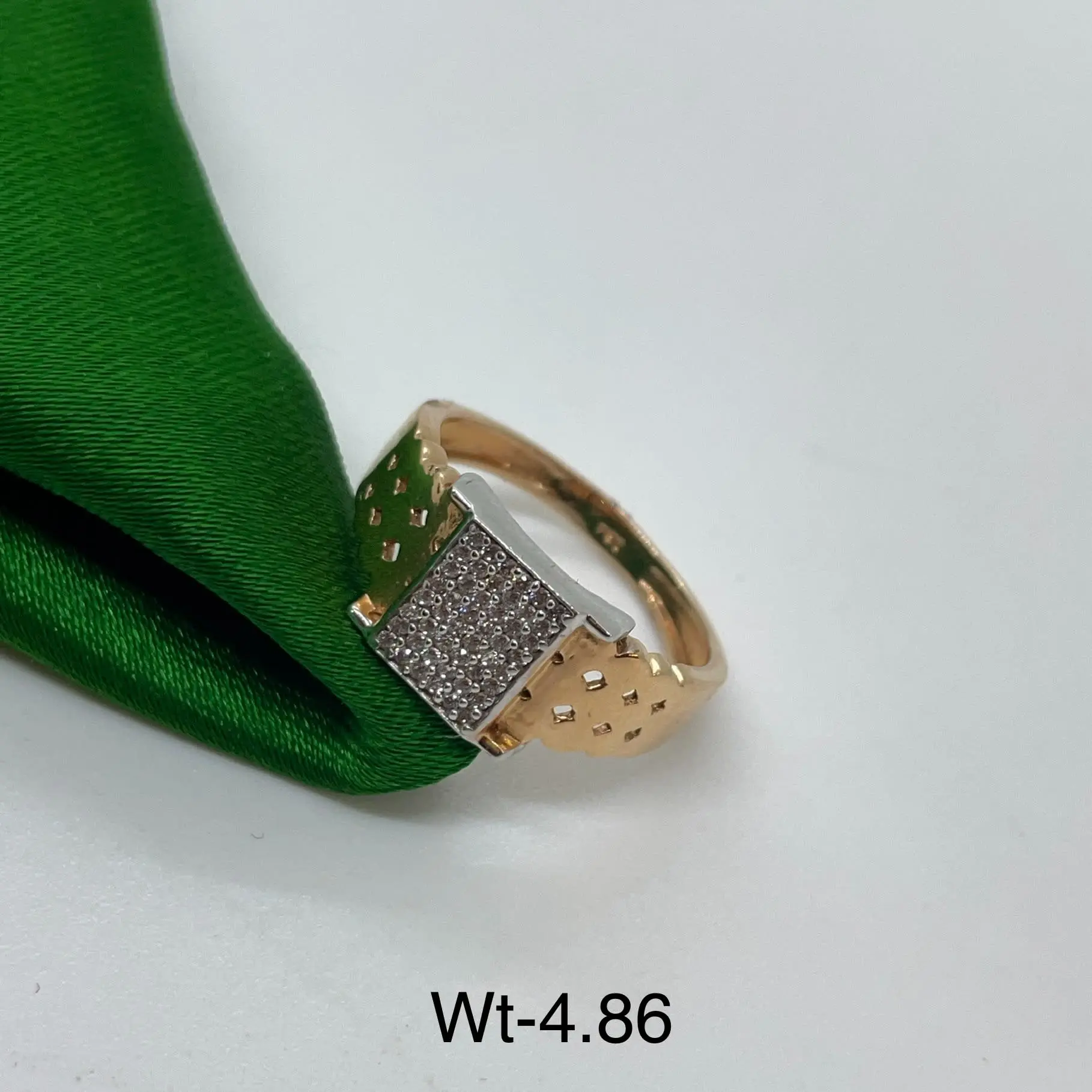 Rose Gold American Diamond Gents Ring