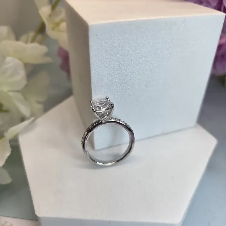 Solitaire Silver Ring