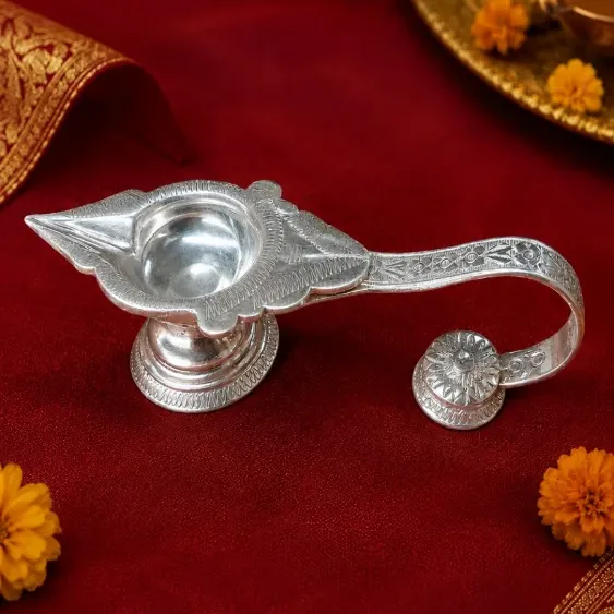 Silver Aarti Diya