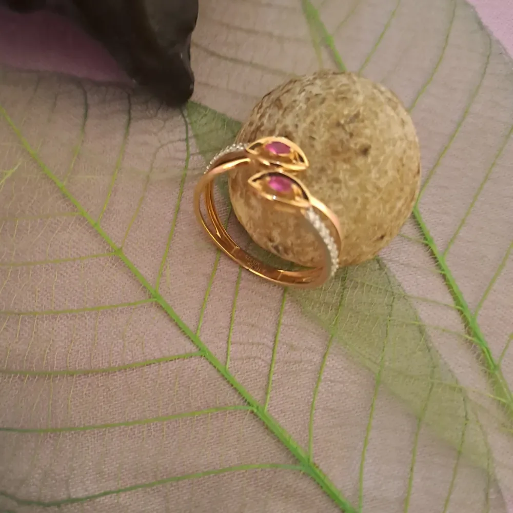 Trendy Ruby Colour Stone Ring
