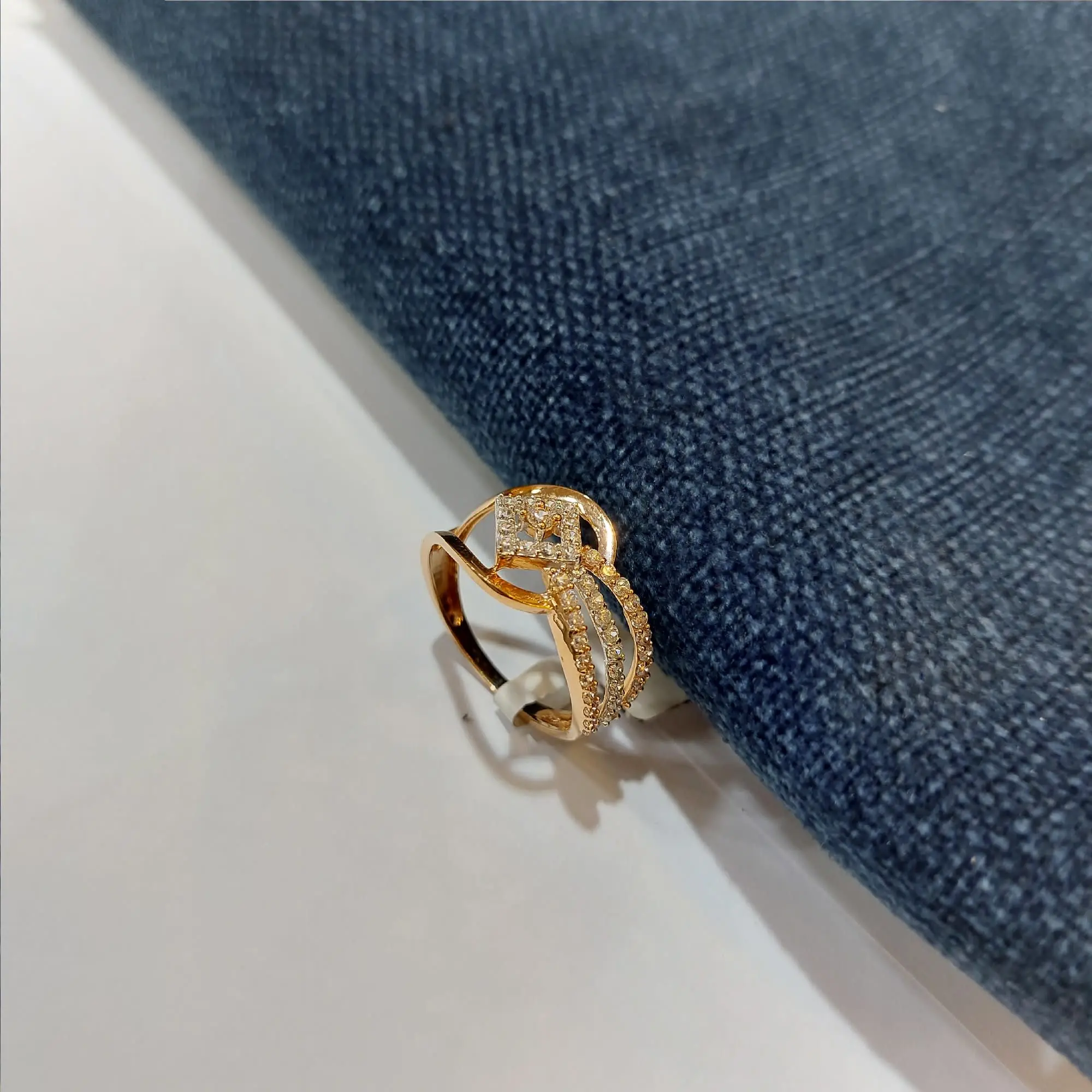 Rose Gold American Diamond Ring