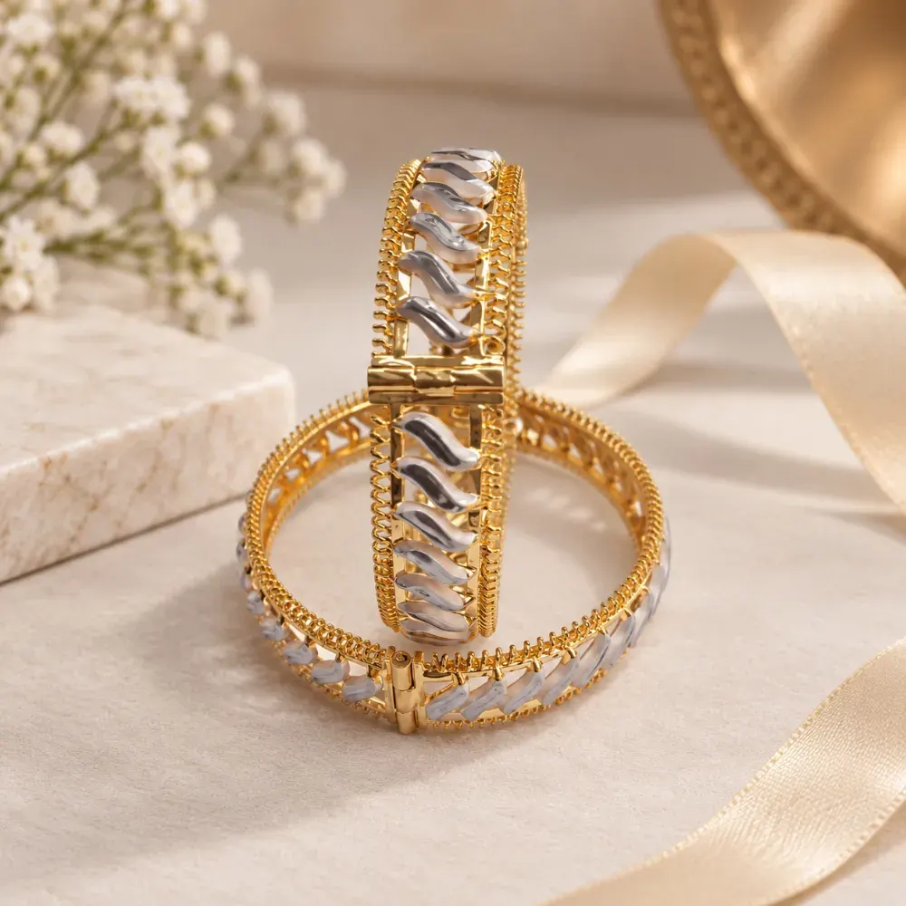 Ganpati Silver Bangles