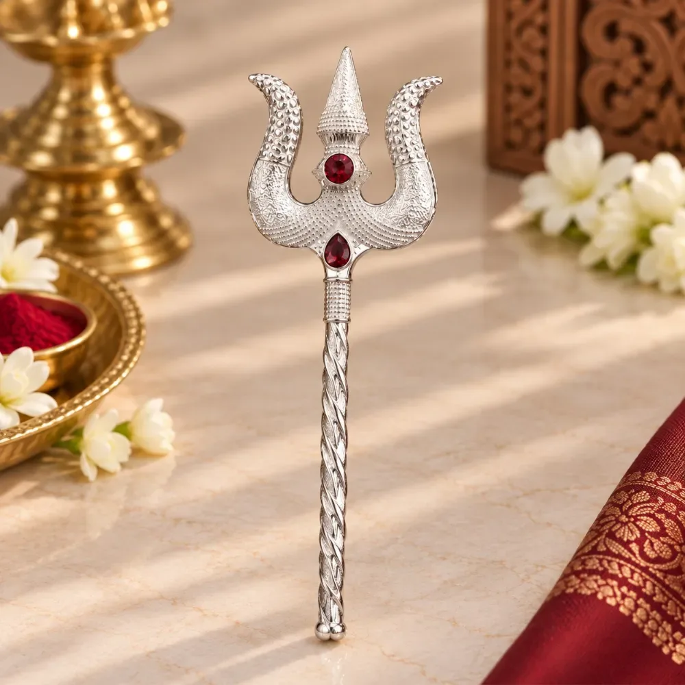 Elegant Silver Trishul