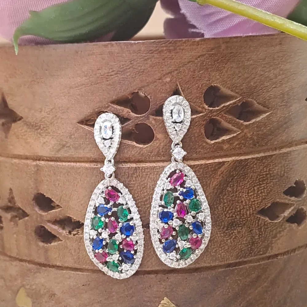 Multicolour Gold Earrings