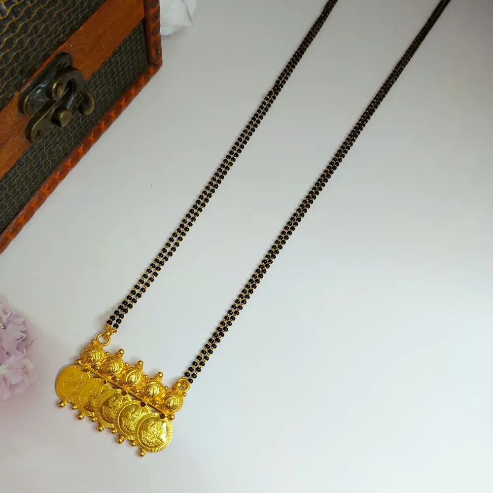 22k Gold Mahalaxmi Coin Long Mangalsutra