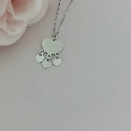 Heart Charm Silver Necklace