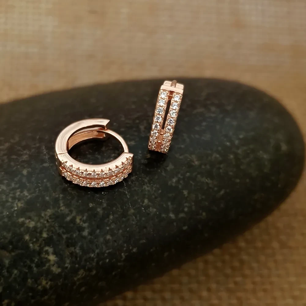 Trendy 925 Silver Hoops Earrings