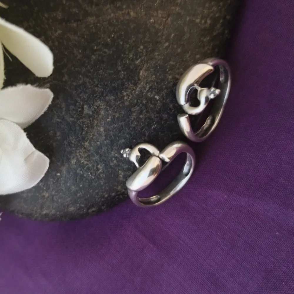 925 Silver Peacock Toe Ring