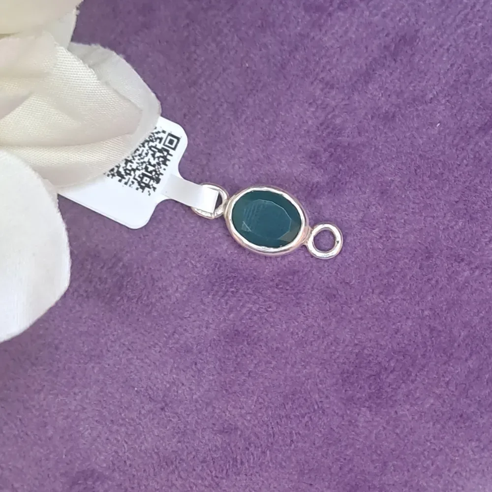 Green Stone Silver Pendant