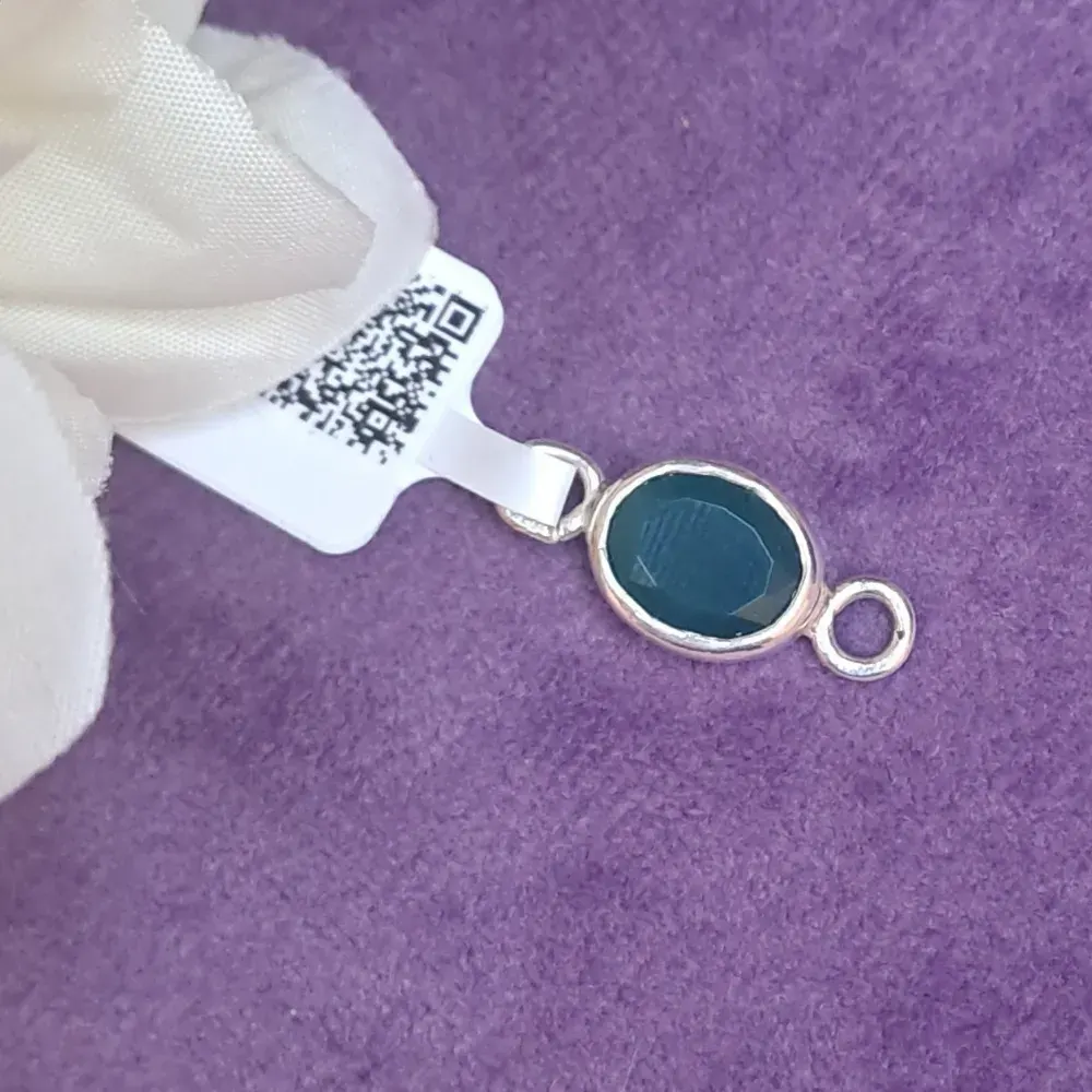 Green Stone Silver Pendant
