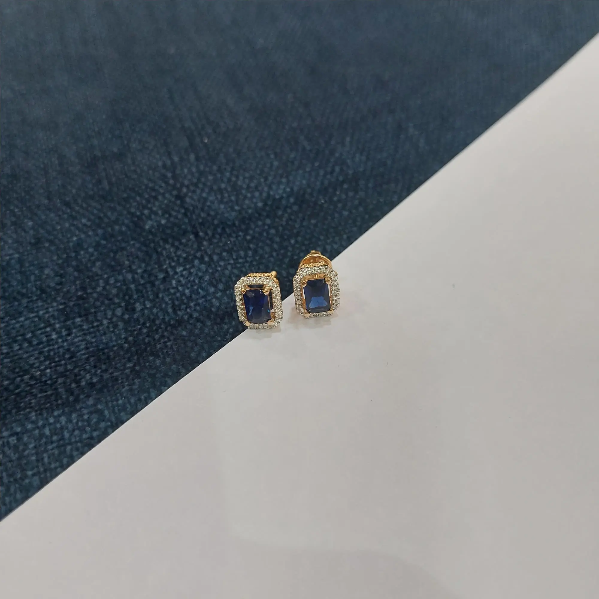Blue Color Stone Earrings