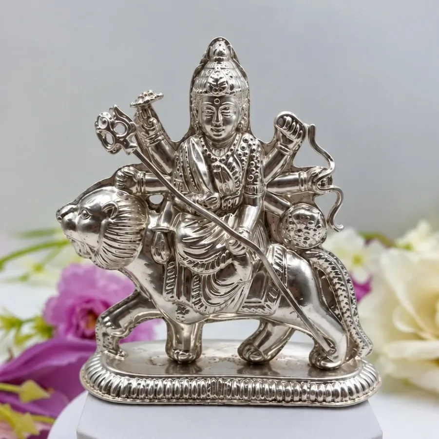 Silver Maa Durga Murti