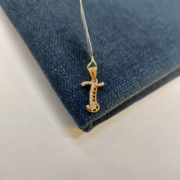 American Diamond Alphabet Pendant