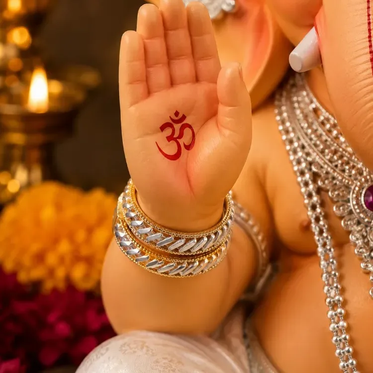 Ganpati Silver Bangles