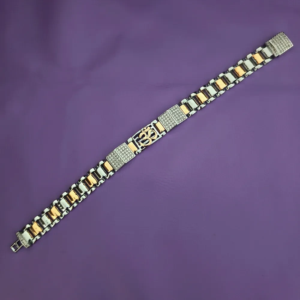 Omkar Silver Bracelet