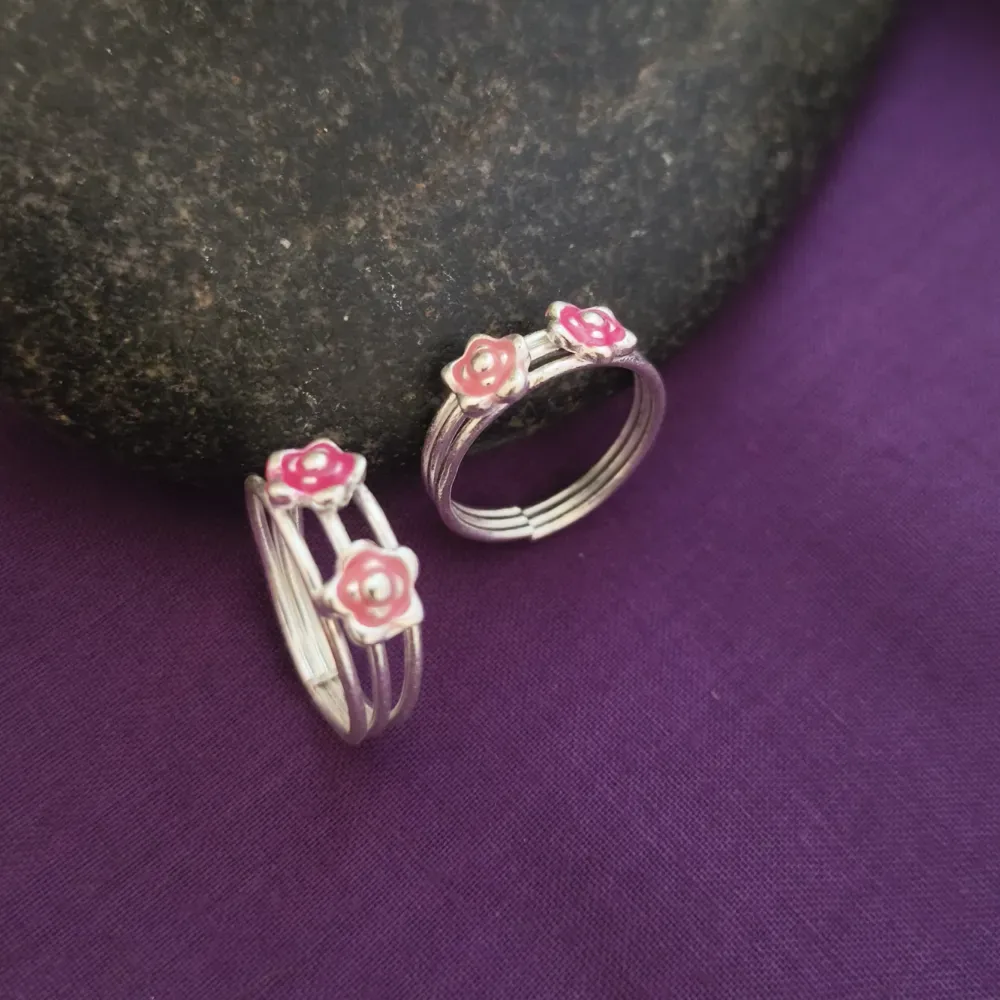 Meenakari Toe Ring