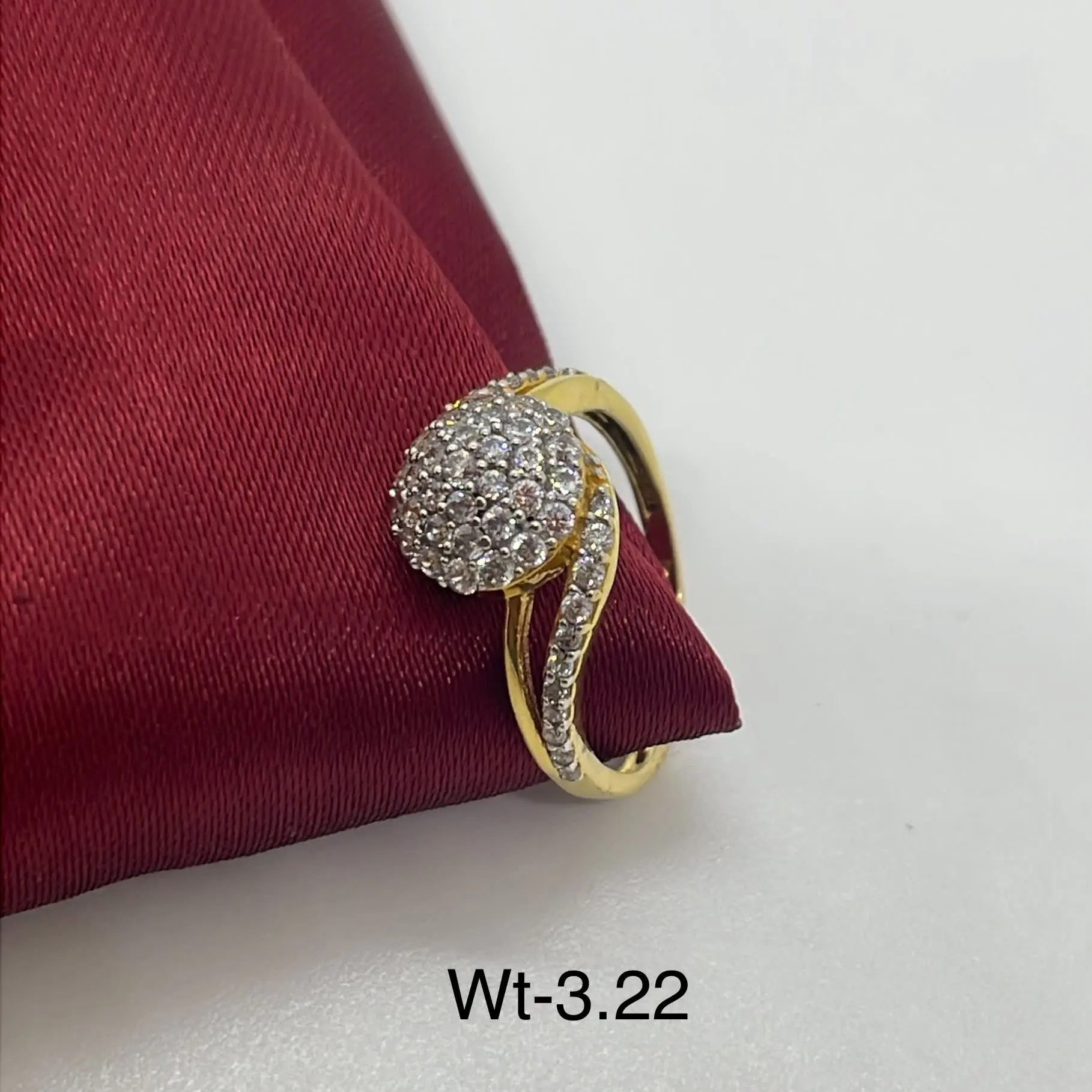 Durdarshan Design In American Diamond Ring