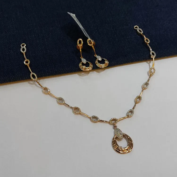 Fancy Rose Gold Necklace