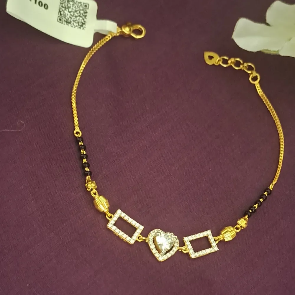 Heart Mangalsutra Bracelet