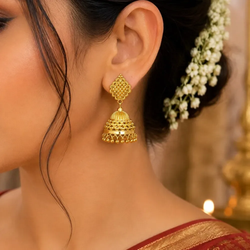 Elegant Gold Jhumka