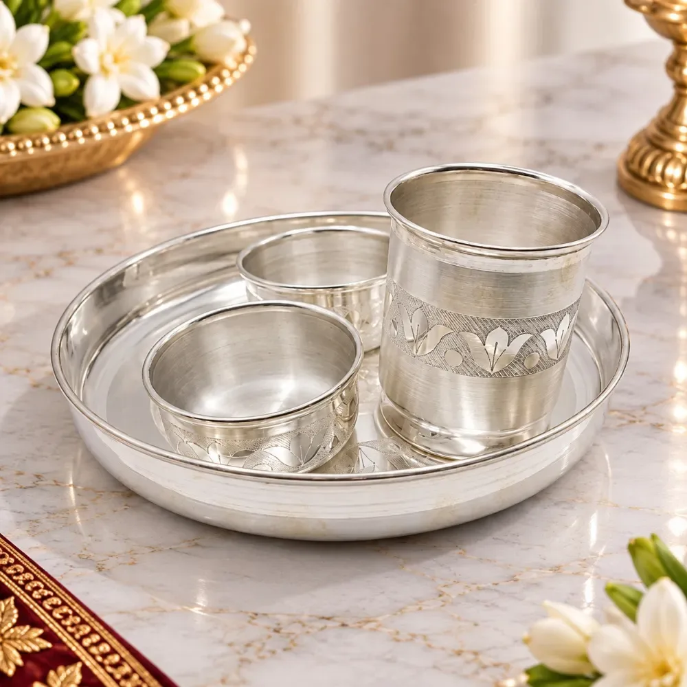 Silver Thali Set