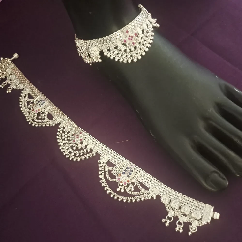 Bridal Silver Payal