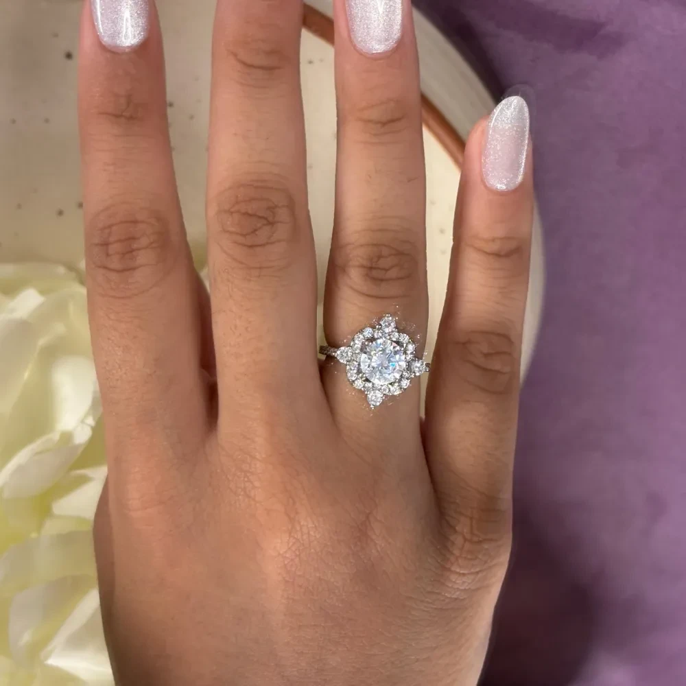 Silver CZ Diamond Ring