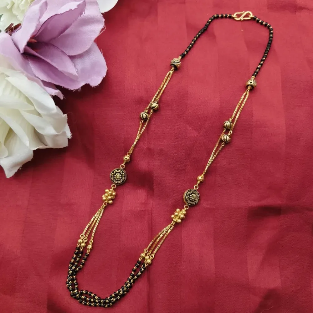 Floral Grace Gold Mangalsutra
