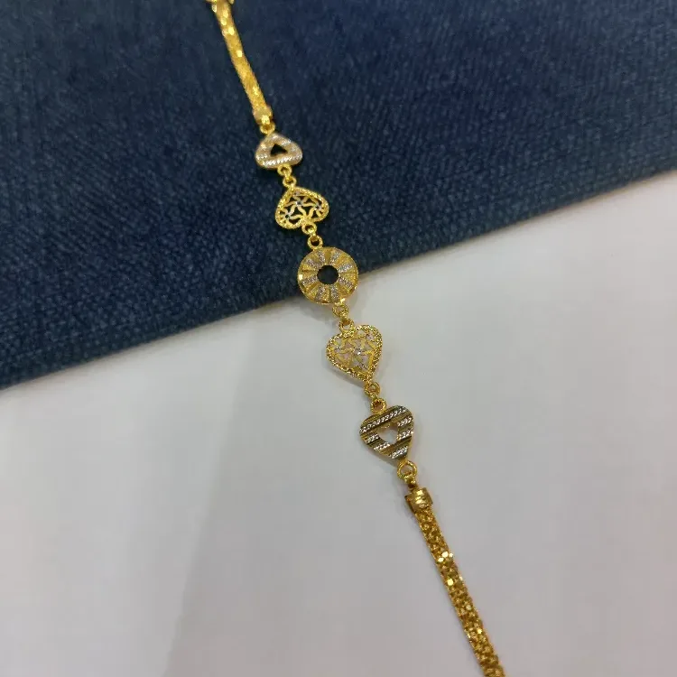 Gold Bracelet With Rodium
