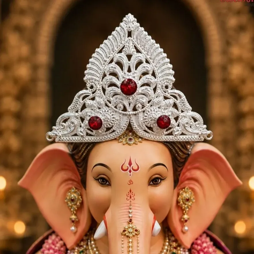 Elegant Ganpati Mukut