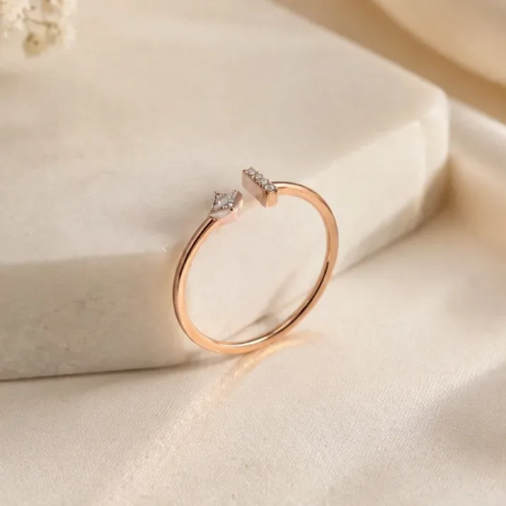 Rose Aura Open 9kt Gold Ring