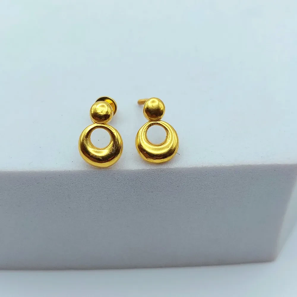 Golden Halo Drop Earrings