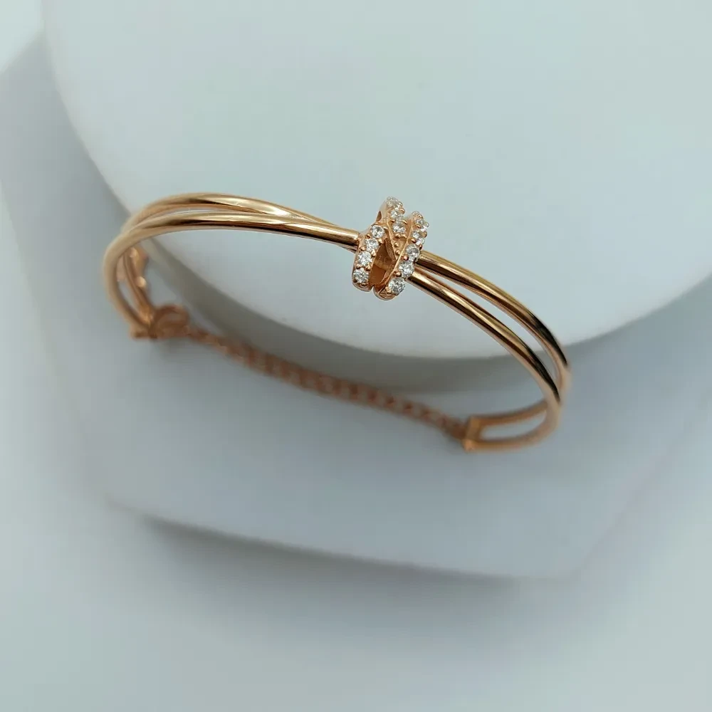 Rose Gold Finish Silver Bracelet