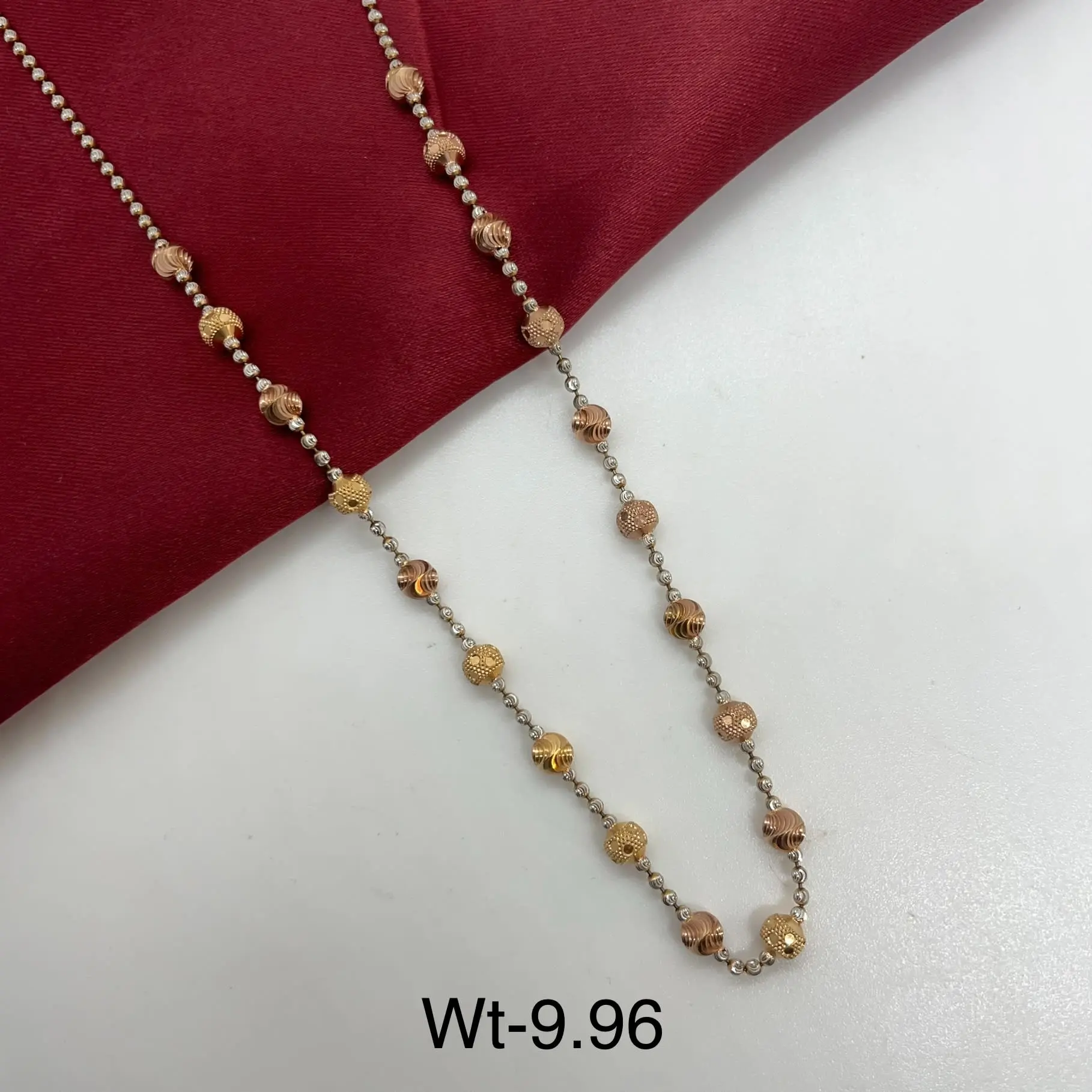 Rose Gold Beeds Chain