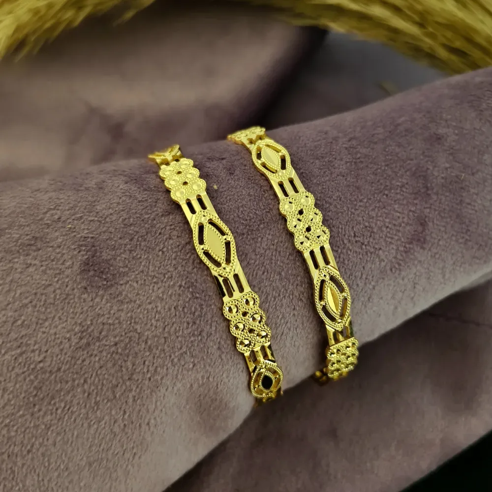 Royal Bloom Gold Bangles